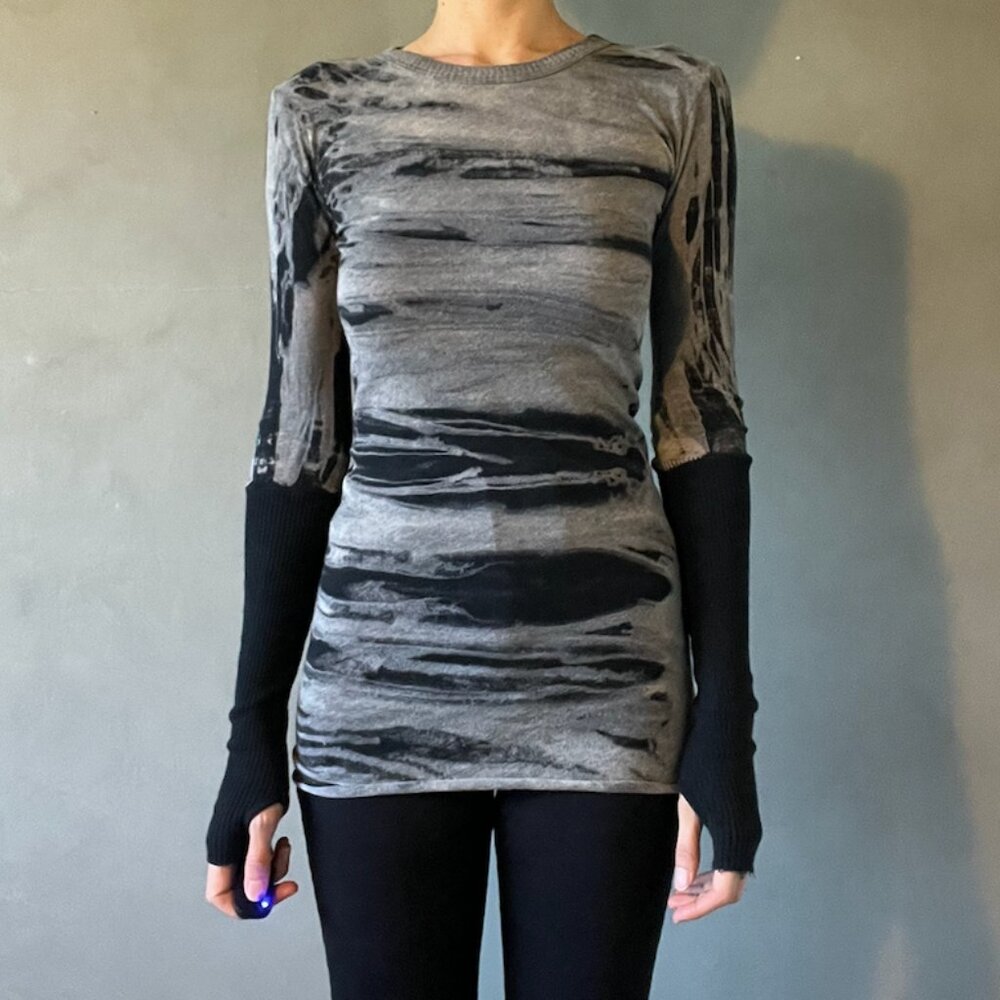 Enza Costa Costae Wash Fitted L/S Crew - XS